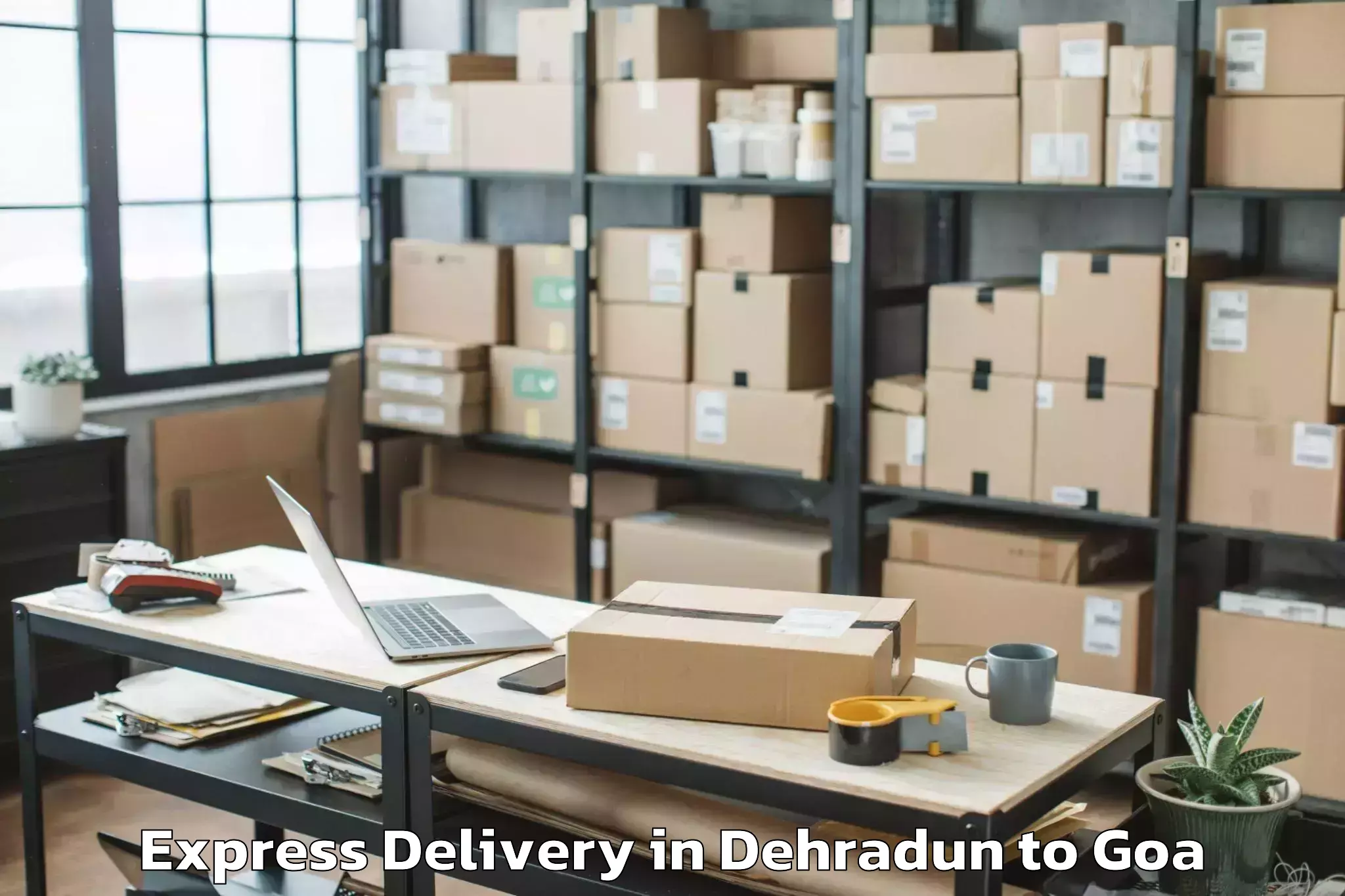 Hassle-Free Dehradun to Morjim Express Delivery